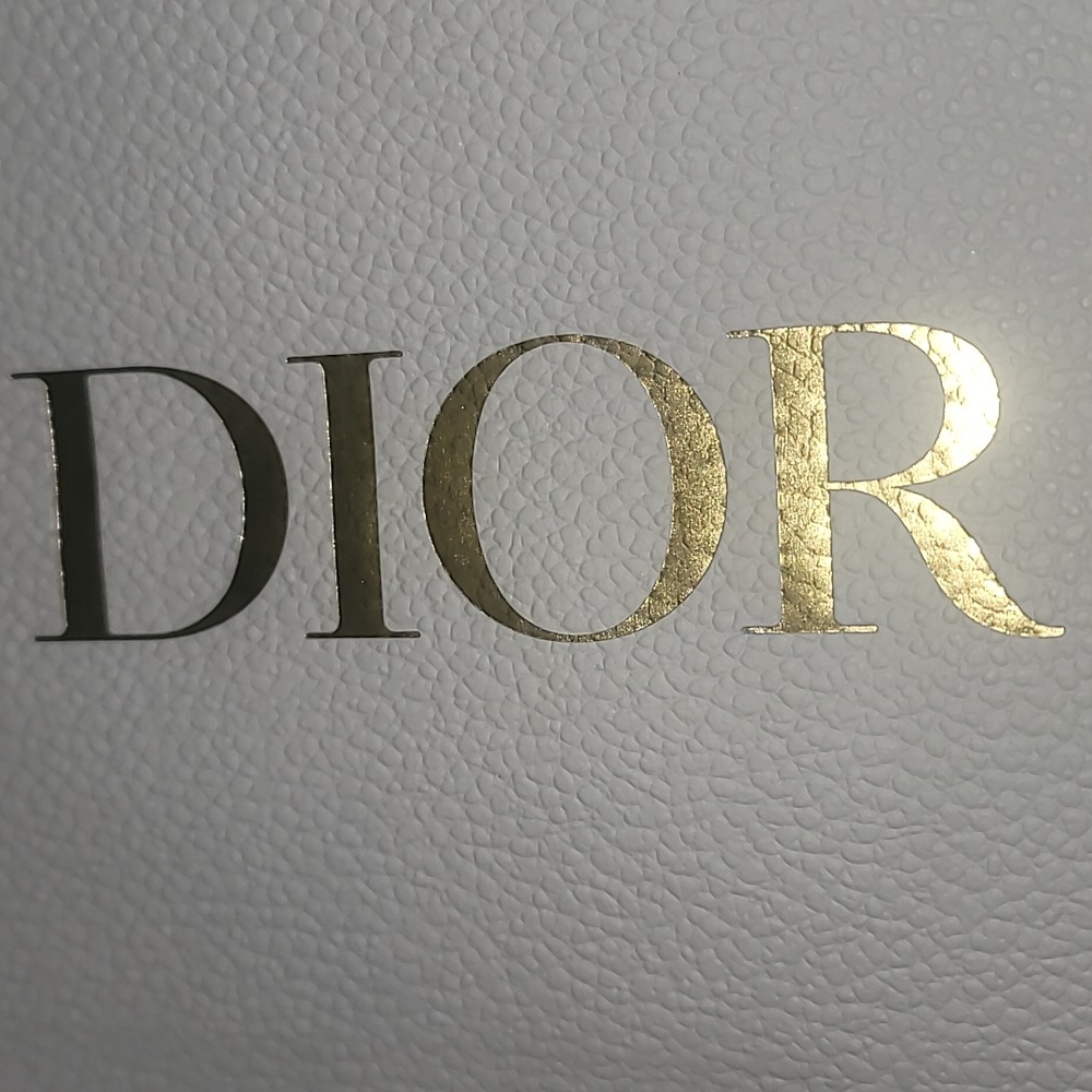 Dior white  shopping Tote Bag with Gold Logo 16.5"x11.5"x6"